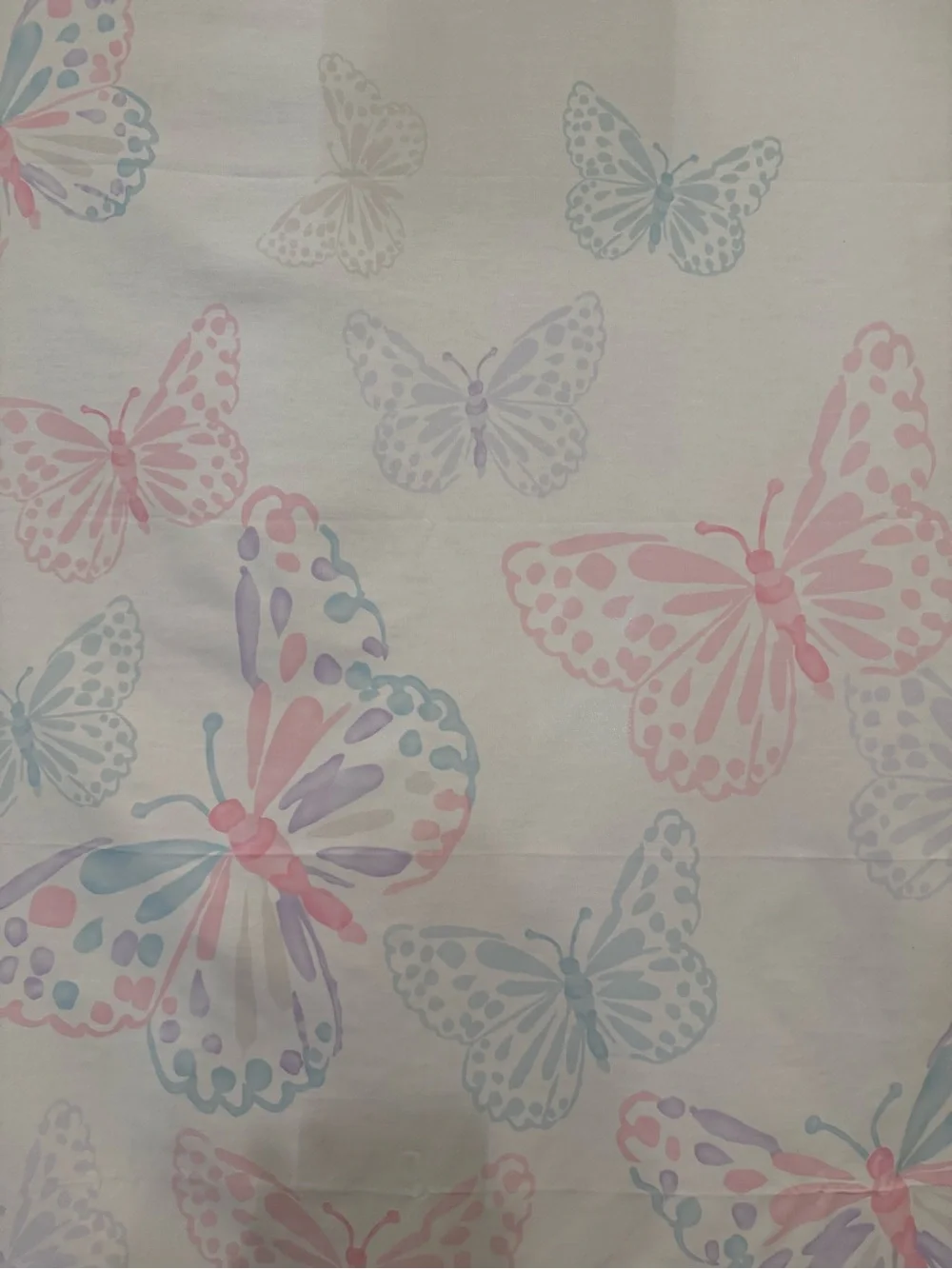 Pottery Barn Kids Butterfly Shower Curtain Whimsical Pastel Cottagecore Feminine